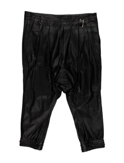 Pre-owned Thomas Wylde Straight Leg Pants In Black