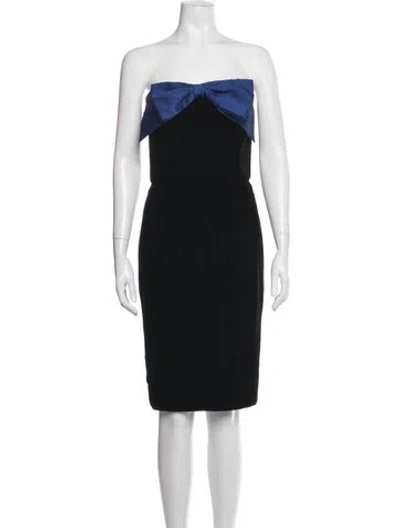 Pre-owned Thomas Wylde Strapless Knee-length Dress W/ Tags In Blue