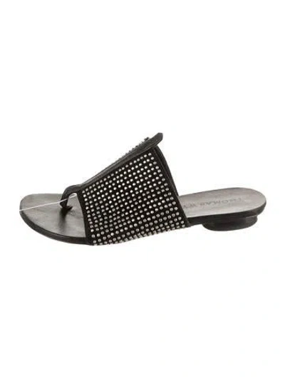 Pre-owned Thomas Wylde Suede Slides In Grey