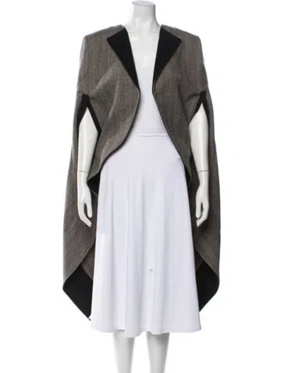 Pre-owned Thomas Wylde Vintage Wool Cape In Gray