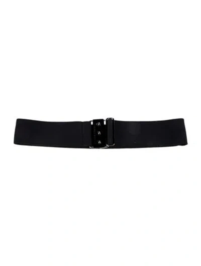 Pre-owned Thomas Wylde Wide Canvas Waist Belt In Black