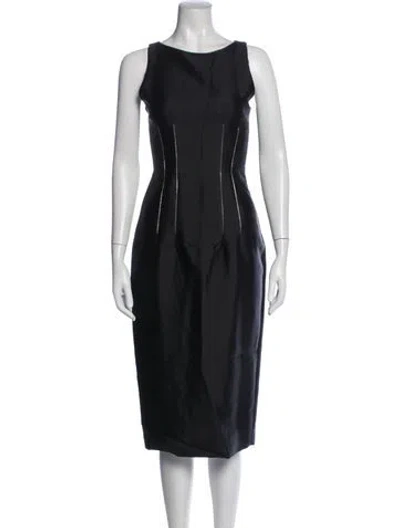 Pre-owned Thomas Wylde Wool Knee-length Dress W/ Tags In Grey