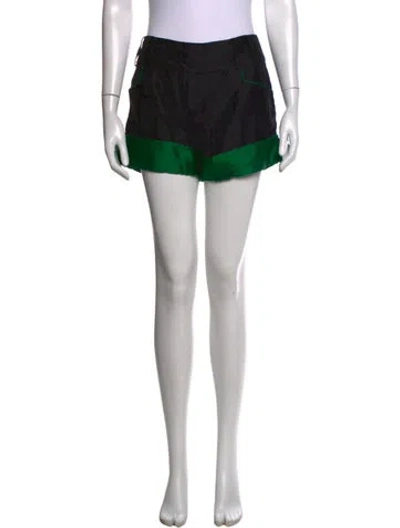 Pre-owned Thomas Wylde Wool Mini Shorts In Black