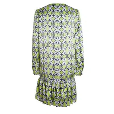 Pre-owned Thomas Wylde Wylde Lng Slv Roadie Dress In Green