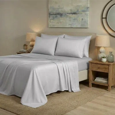 Thomasville Adamstown 1500 Thread Count 6 Piece Premium Cotton Rich Sateen Sheet Set, 4 Pillow Cases, 1 Fitted S In Gray