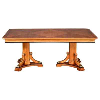 Pre-owned Thomasville Biedermeier Neoclassic Style  Grand Classics Extension Dining Table In Brown