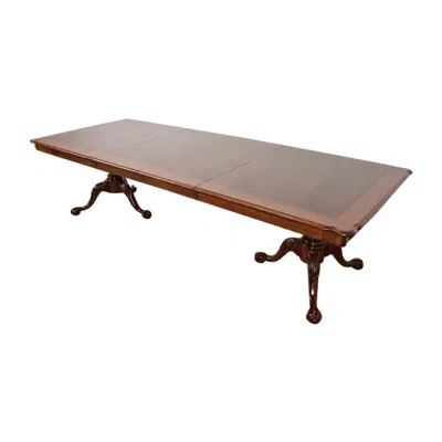 Pre-owned Thomasville Chippendale Mahogany Extension Dining Table, Newly Refinished In Brown