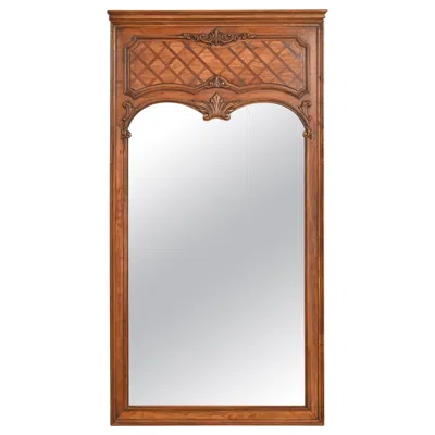 Pre-owned Thomasville French Provincial Louis Xv Carved Walnut Wall Mirror, 1970s In Brown