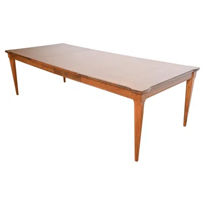 Pre-owned Thomasville French Regency Louis Xvi Pecan Wood Dining Table, Refinished In Brown