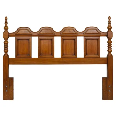 Pre-owned Thomasville Mediterranean Style Queen Size Headboard By  In Brown