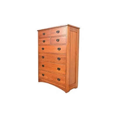 Pre-owned Thomasville Mission Oak Arts & Crafts Highboy Dresser In Brown