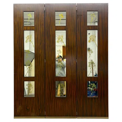 Pre-owned Thomasville Stunning "bogart" Luxe Oviatt Screen By  In Brown