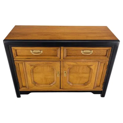 Pre-owned Thomasville Two Doors Two Drawers Mid Century Modern Server Cabinet Console Mint In Brown