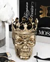 Thompson Ferrier Golden Bonaparte Skull Candle, 23.3 Oz. - Wood Charmel Scent In Gold