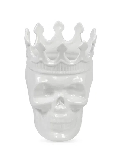 Thompson Ferrier Louise Skull Candle In White