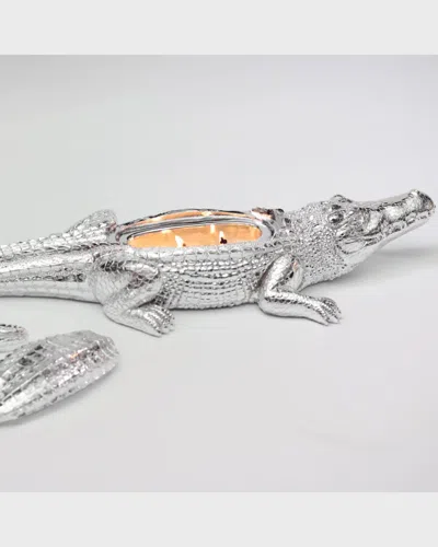 Thompson Ferrier Silvertone Grand Alligator Candle, 14 Oz.