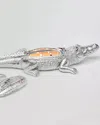 Thompson Ferrier Silvertone Grand Alligator Candle, 14 Oz. In French Gardenia