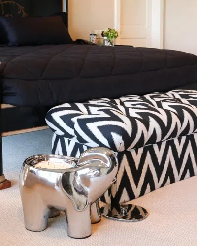 Thompson Ferrier Silvertone Grand Elephant Candle, 20 Oz.