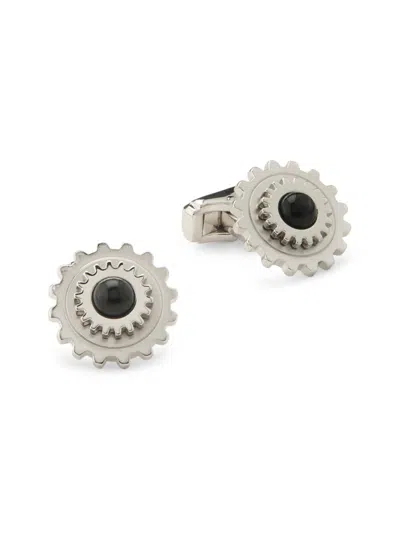 Thompson Of London Men's Onyx Bullet Gear Cufflinks