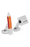 Thompson Of London Sketch Cuff Links In Orange