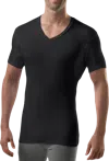 Thompson Tee Sweatproof Slim V-neck Tee In Black