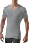 Thompson Tee Sweatproof Slim V-neck Tee In Gray