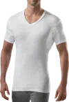 Thompson Tee Sweatproof Slim V-neck Tee In White