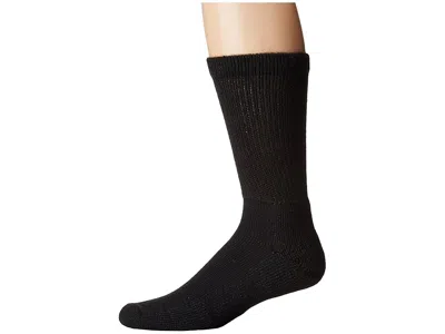 Thorlos Advanced Diabetic Crew Single Pair Men's Crew Cut Socks Shoes Black: Lg (men's Shoe 9-12.5)