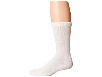 Thorlos Advanced Diabetic Crew Single Pair Men's Crew Cut Socks Shoes White: Lg (men's Shoe 9-12.5)