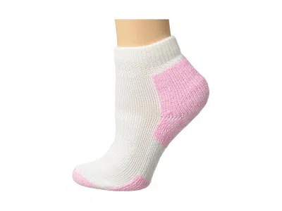 Thorlos Distance Walking Mini Crew Single Pair Women's Low Cut Socks Shoes White/pink: Lg (women's Shoe 9.5- In Multi
