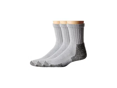 Thorlos Hiking Crew 3-pair Pack Crew Cut Socks Shoes Gray: Xl (men's Shoe 13-15)