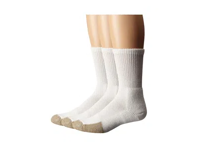 Thorlos Tennis Crew Thick Cushion 3-pair Pack Crew Cut Socks Shoes White: Lg (us Men's Shoe 9-12.5 - Women's