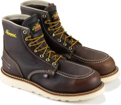 Pre-owned Thorogood 1957 Series 6” Waterproof Steel Toe Work Boots For Men -... In Briar Pitstop