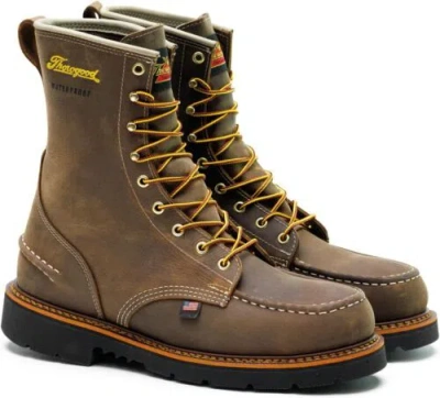 Pre-owned Thorogood 1957 Series 8” Waterproof Toe Work Boots For Men - Soft Toe,... In Crazy Horse