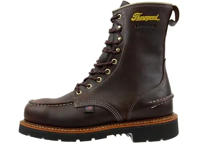 Pre-owned Thorogood 1957 Series Flyway 8 Inch Soft Toe Briar Pitstop In Brown