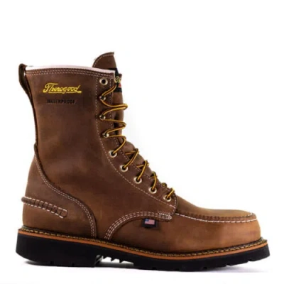 Pre-owned Thorogood 1957 Series Waterproof Safety Toe 8″ Crazy Horse Toe Maxwear 90™ In Brown