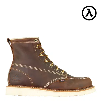 Pre-owned Thorogood 6" American Heritage Steel-moc-toe Unlined Wedge Work Boots 804-4575 In Trail Crazyhorse