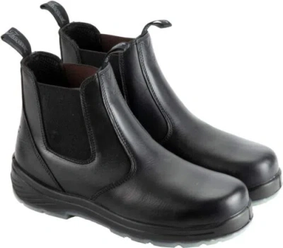 Pre-owned Thorogood 6” Slip On Safety Toe Station Boots For Men And Women - Leather... In Black
