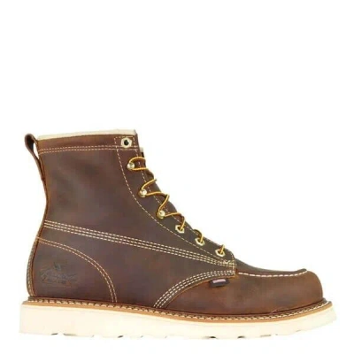 Pre-owned Thorogood 804-4575 American Heritage 6" Steel Toe Toe - Made In Usa In Brown