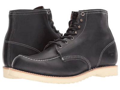 Pre-owned Thorogood 814-6780 Men's Janesville Boot (horween Horse Hide, Wedge Outsole) In Black
