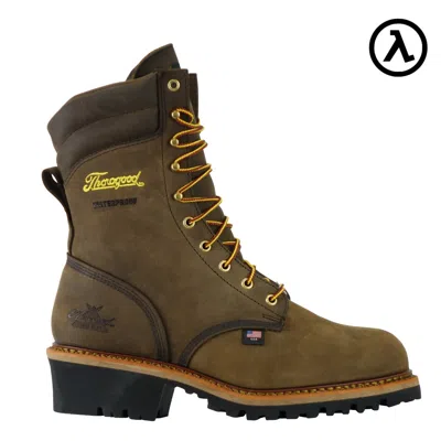 Pre-owned Thorogood 9" Logger Steel Toe Waterproof Usa-made Work Boots 804-3555 -all Sizes In Studhorse Medium Brown
