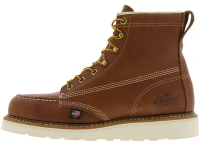 Pre-owned Thorogood American Heritage 6 Inch Toe Maxwear Wedge Steel Toe Tobacco In Brown