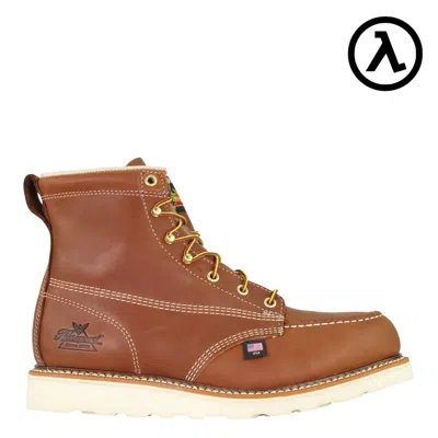 Pre-owned Thorogood American Heritage 6" Steel-toe Wedge Work Boots 804-4200 - All Sizes In Brown