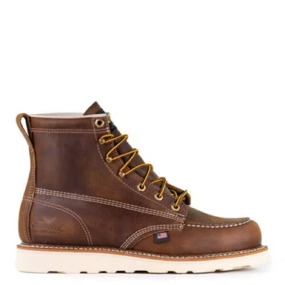 Pre-owned Thorogood American Heritage 6″ Trail Crazy Horse Toe Maxwear Wedge™ In Brown