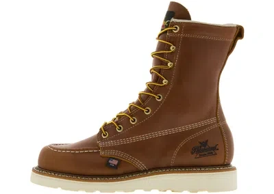 Pre-owned Thorogood American Heritage 8 Inch Toe Maxwear Wedge Soft Toe Tobacco In Brown