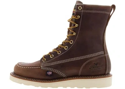 Pre-owned Thorogood American Heritage 8 Inch Toe Maxwear Wedge Soft Toe Trail Crazyhor In Brown