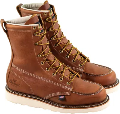 Pre-owned Thorogood American Heritage 8” Toe Work Boots For Men Breathable Leather... In Tobacco Oil-tanned