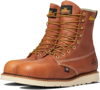 Pre-owned Thorogood American Heritage 8” Waterproof Composite Toe Work Boots For Men... In Tobacco Oil-tanned
