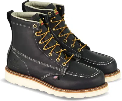 Pre-owned Thorogood American Heritage Men's 6" Toe Max Wedge Non-safety Boots In Black