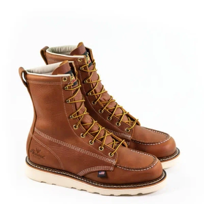 Pre-owned Thorogood American Heritage –men's 8"  Work Boots (u.s.a.)- 814-4201 In Brown